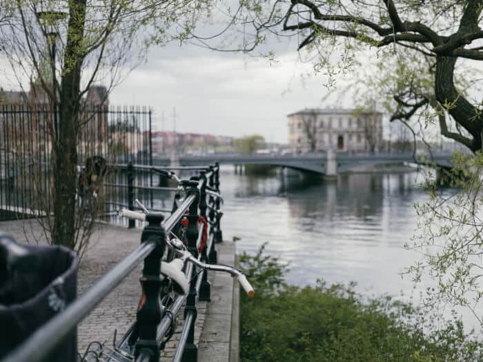Bridge in Stockholm viewed in a terrace