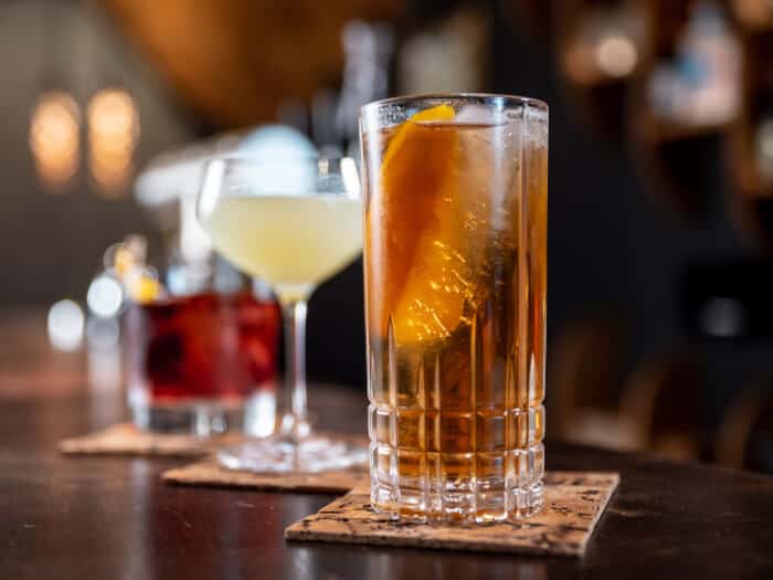 Zoom in view of a alcoholic beverage
