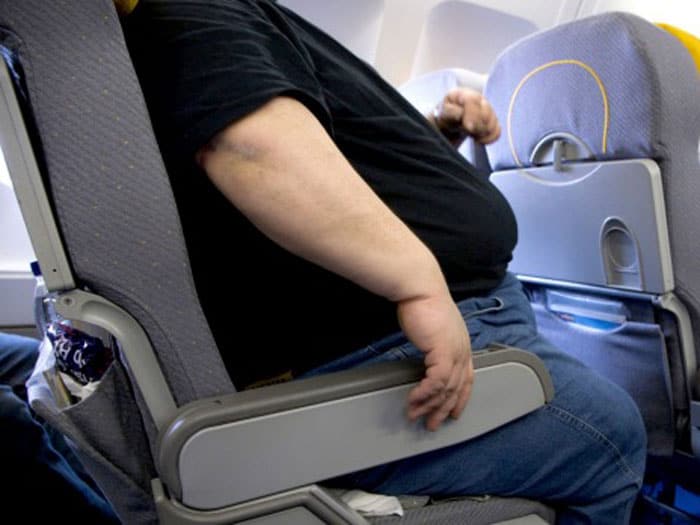 Obese passengers for Airplane Seat