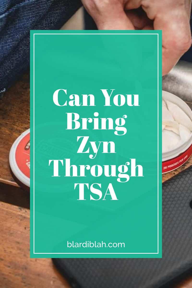 Can You Bring Zyn Through TSA