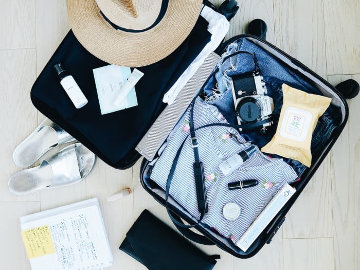 packing luggage for a trip