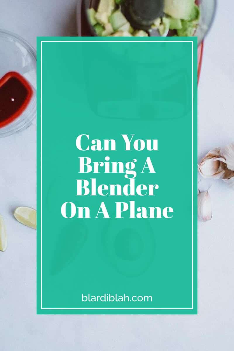 Can You Bring A Blender On A Plane