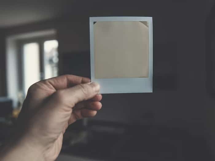 damaged Polaroid film