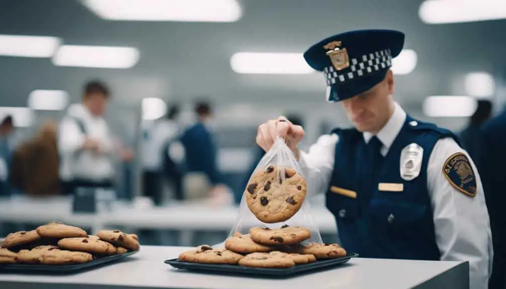 flying with homemade cookies