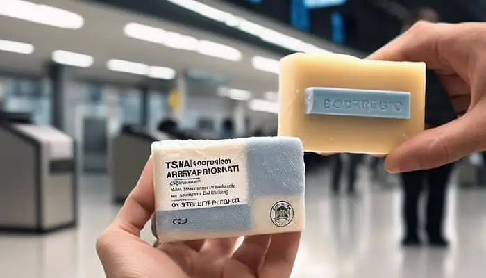 bar soap is allowed